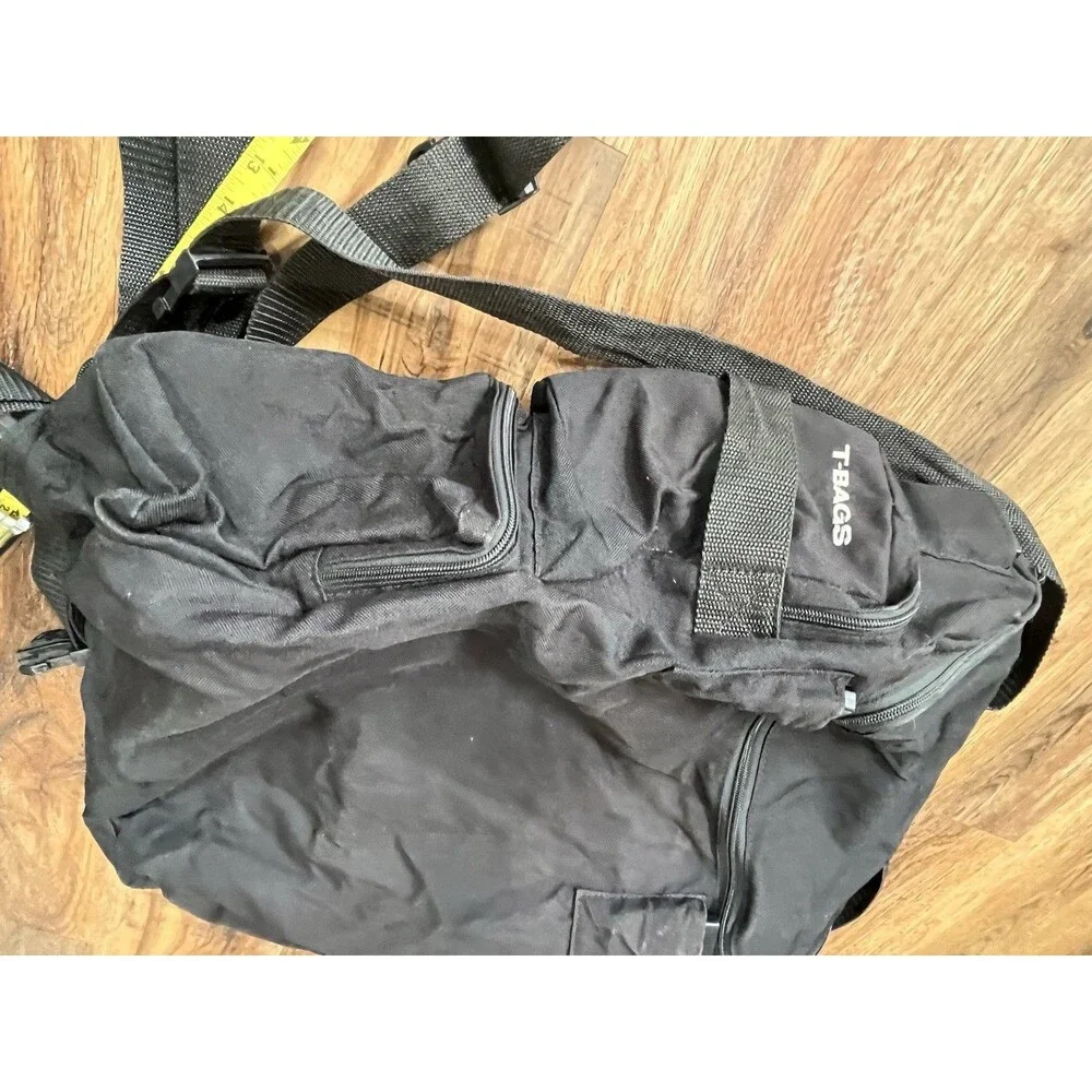 T-Bags Expandable Motorcycle Touring Luggage Bag Black Made USA Travel Bag